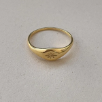 Серебряное кольцо с гравировкой звезды