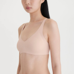 JAJU 720-Degree Stretch No-Line V-Neck Crop Bra (Beige) — максимальный комфорт и свобода движений