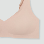 JAJU 720-Degree Stretch No-Line V-Neck Crop Bra (Beige) — максимальный комфорт и свобода движений