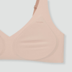 JAJU 720-Degree Stretch No-Line V-Neck Crop Bra (Beige) — максимальный комфорт и свобода движений
