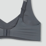 JAJU 720-Degree Stretch No-Line V-Neck Crop Bra (Charcoal) — невидимая поддержка и свобода в движении