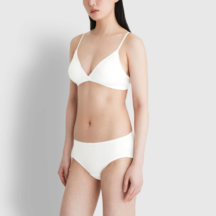 JAJU Cotton Pointelle Hip Hugger Panty (White) — нежность хлопка и повседневный комфорт