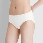 JAJU Cotton Pointelle Hip Hugger Panty (White) — нежность хлопка и повседневный комфорт