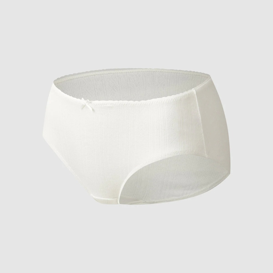 JAJU Cotton Pointelle Hip Hugger Panty (White) — нежность хлопка и повседневный комфорт