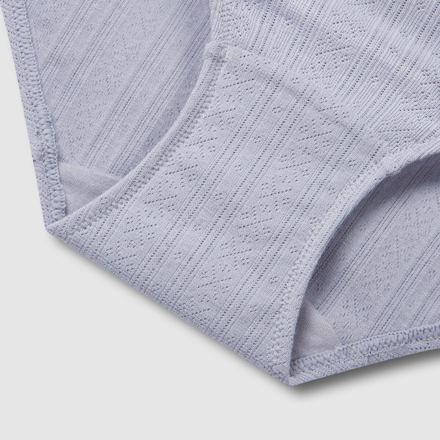 JAJU Cotton Pointelle Hip Hugger Panty (Light Grey) — мягкость хлопка и лёгкая текстура на каждый день