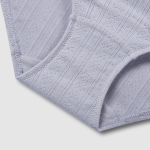 JAJU Cotton Pointelle Hip Hugger Panty (Light Grey) — мягкость хлопка и лёгкая текстура на каждый день