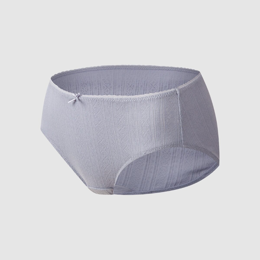 JAJU Cotton Pointelle Hip Hugger Panty (Light Grey) — мягкость хлопка и лёгкая текстура на каждый день