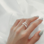 Серебряное кольцо с натуральным пресноводным жемчугом