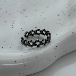 Открытое кольцо из хирургической стали с пятиконечной звездой