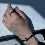 Открытое кольцо из хирургической стали с пятиконечной звездой