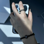 Открытое кольцо из хирургической стали с пятиконечной звездой