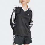 Adidas Adicolor Football Jacquard V-Neck Long Sleeve Polo Shirt