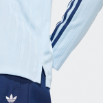 Adidas Adicolor Football Jacquard V-Neck Long Sleeve Polo Shirt