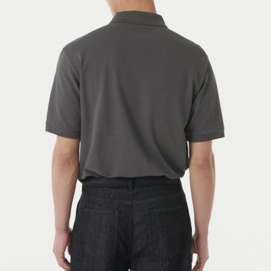 [Cooltandard] Piqué Polo Shirt [Gunmetal]
