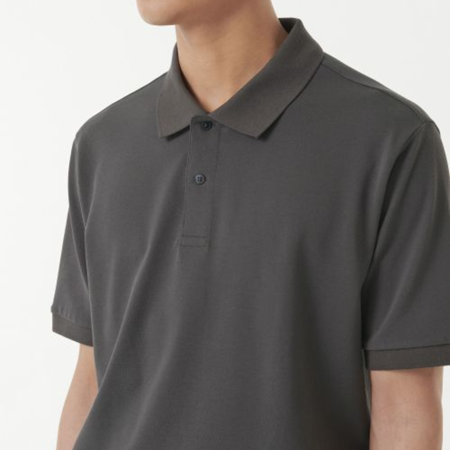 [Cooltandard] Piqué Polo Shirt [Gunmetal]