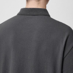 [Cooltandard] Relaxed Fit Piqué Polo Shirt [Gunmetal]
