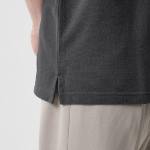 [Cooltandard] Relaxed Fit Piqué Polo Shirt [Gunmetal]