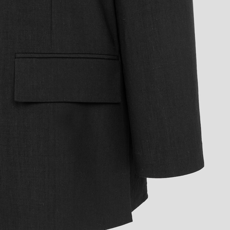 KUHO [Archi Blazer] Linen Stretch Tailored Jacket - Black
