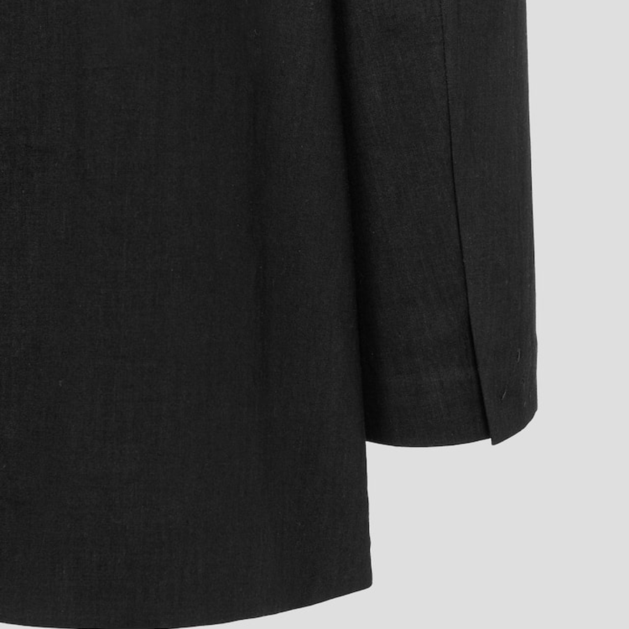 KUHO [Archi Blazer] Linen Stretch Tailored Jacket - Black