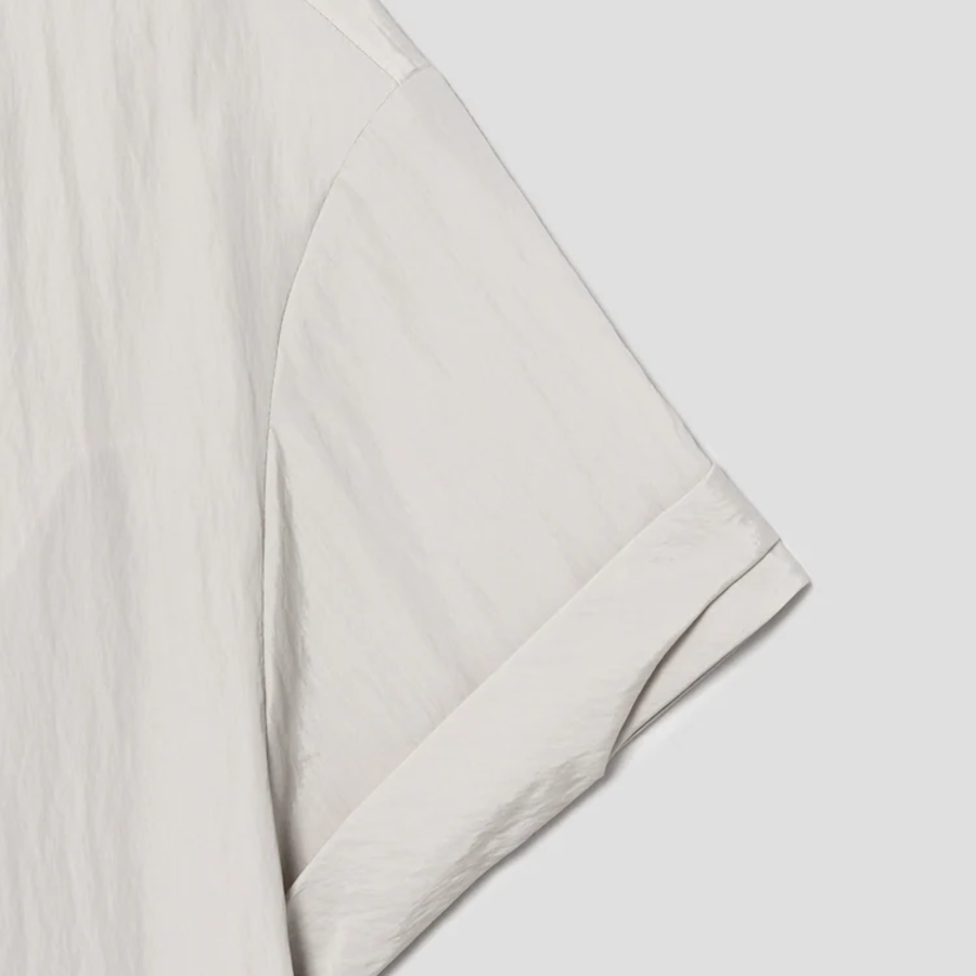 KUHO Wrap Detail Short Sleeve Dress - Beige