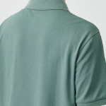 Oversized Cropped Piqué Polo Shirt [Light Khaki]