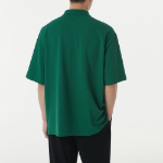 Oversized Piqué Polo Shirt [Green]
