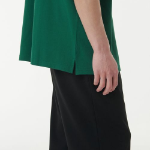 Oversized Piqué Polo Shirt [Green]