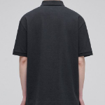 Relaxed Fit Piqué Polo Shirt [Dark Gray]