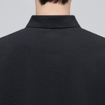 Relaxed Fit Piqué Polo Shirt [Dark Gray]