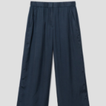 KUHO Fluid Banding Wide Pants - Navy
