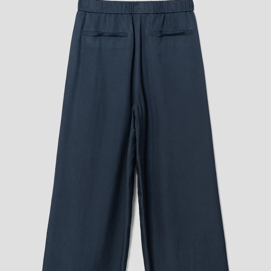 KUHO Fluid Banding Wide Pants - Navy