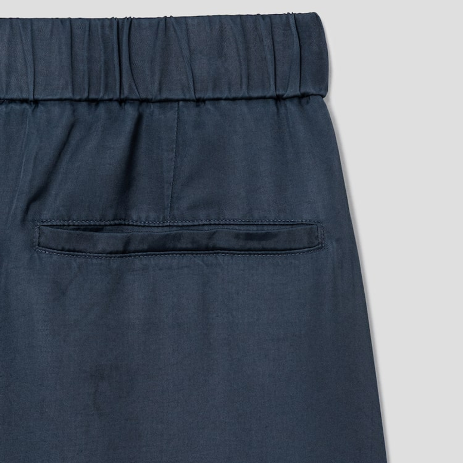 KUHO Fluid Banding Wide Pants - Navy