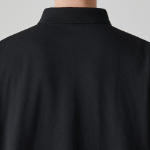 Oversized Piqué Polo Shirt [Black]