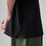 Oversized Piqué Polo Shirt [Black]