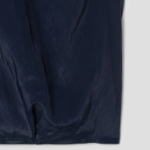 KUHO Collar Neck Short Sleeve Blouse - Navy