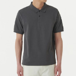 Basic Piqué Polo Shirt [Gunmetal]