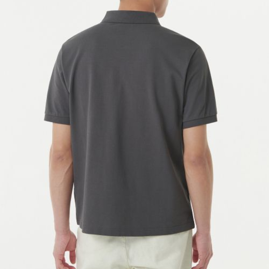 Basic Piqué Polo Shirt [Gunmetal]