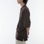 [Cooltandard] Oversized Piqué Polo Shirt [Dusty Brown]