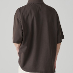 [Cooltandard] Oversized Piqué Polo Shirt [Dusty Brown]