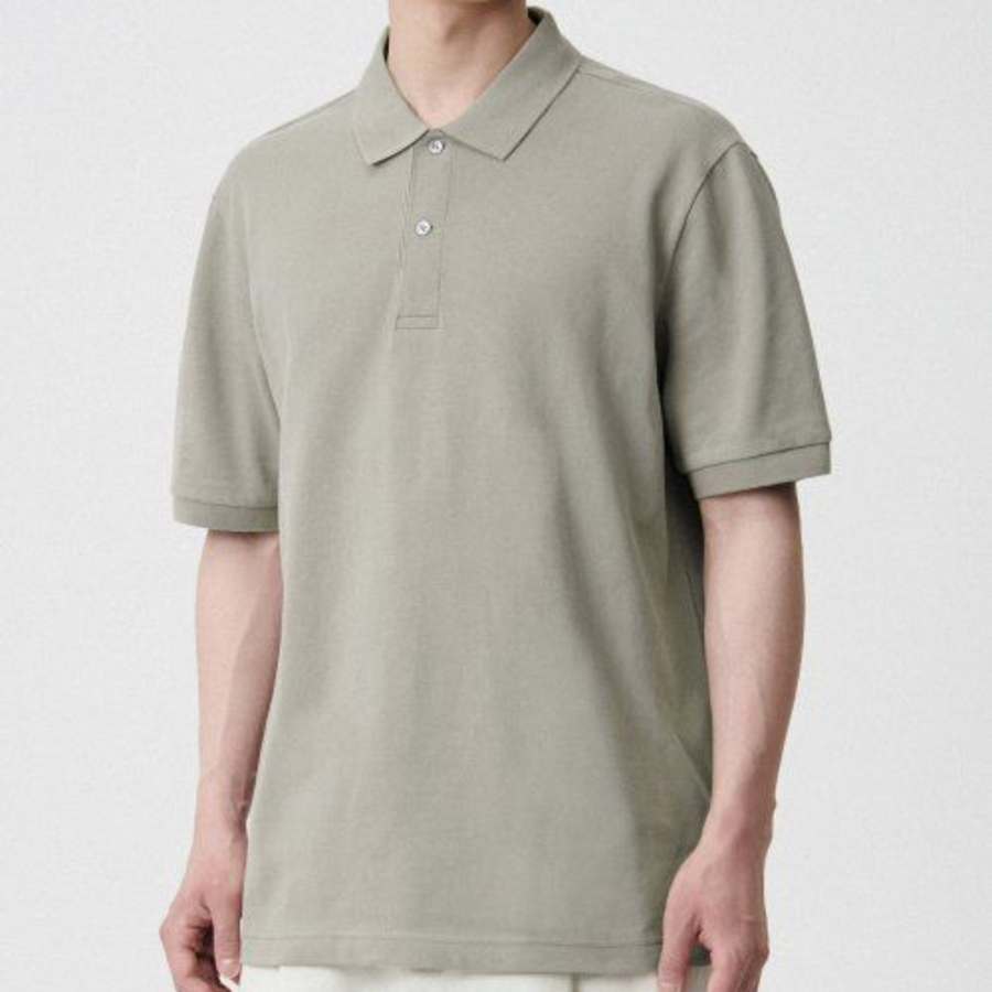 Basic Piqué Polo Shirt [Pistachio]