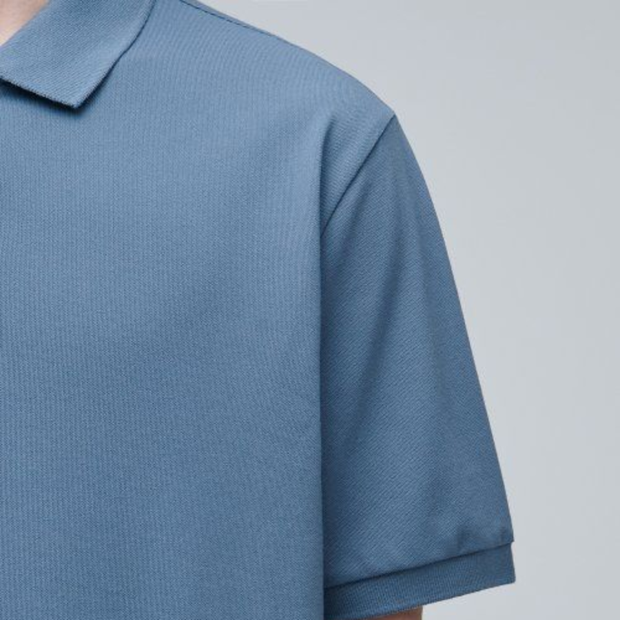 [Cooltandard] Piqué Polo Shirt [Blue Gray]