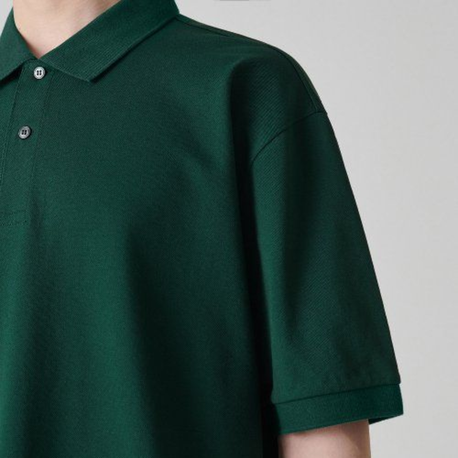 [Cooltandard] Relax Fit Piqué Polo Shirt [Green]