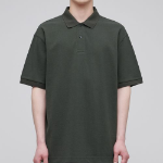 Relax Fit Piqué Polo Shirt [Khaki]