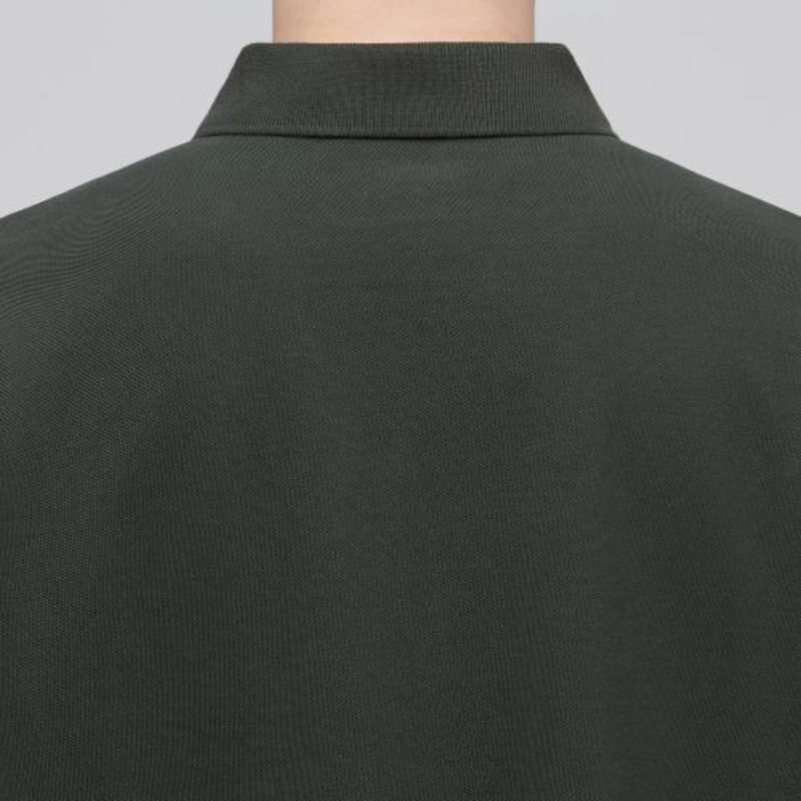 Relax Fit Piqué Polo Shirt [Khaki]