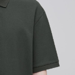 Relax Fit Piqué Polo Shirt [Khaki]