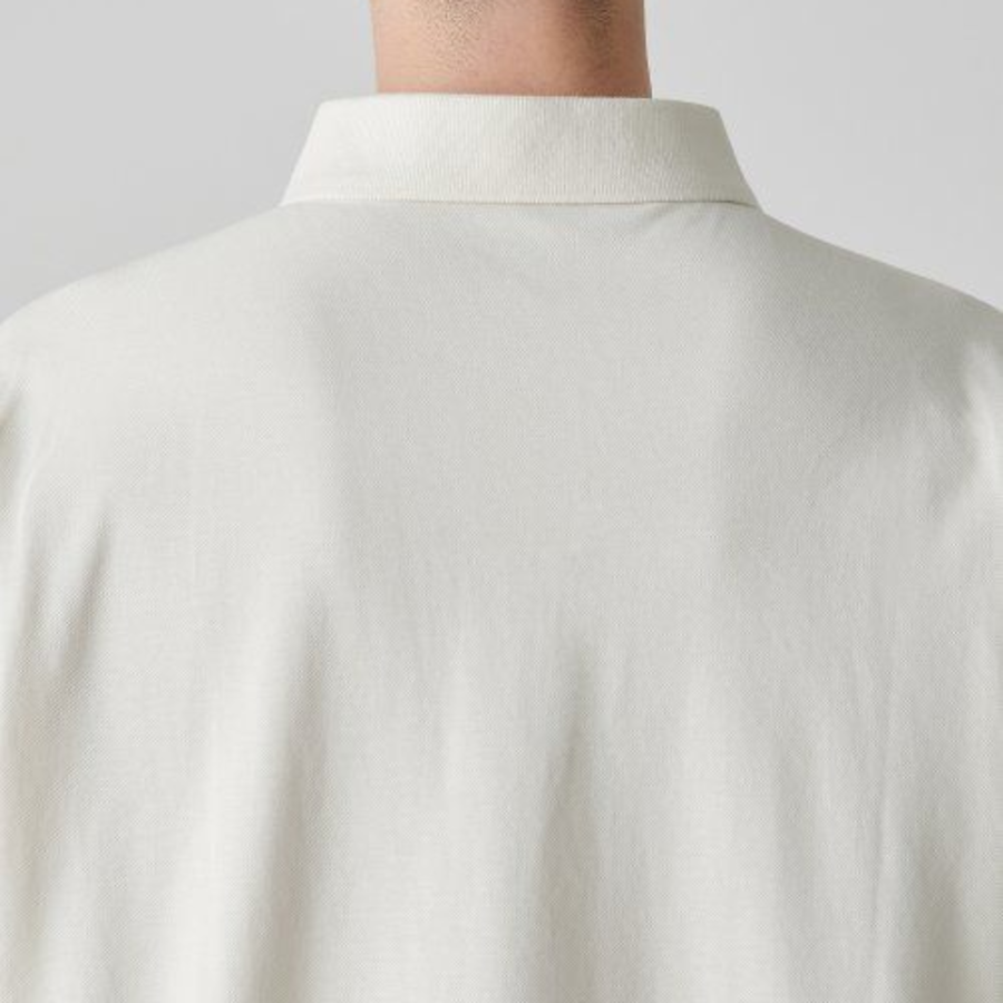 [Cooltandard] Oversize Piqué Polo Shirt [Cream]