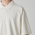 [Cooltandard] Oversize Piqué Polo Shirt [Cream]