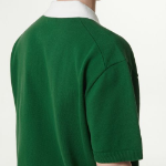 Contrast Collar Knitted Polo Shirt [Irish Green]