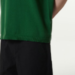 Contrast Collar Knitted Polo Shirt [Irish Green]