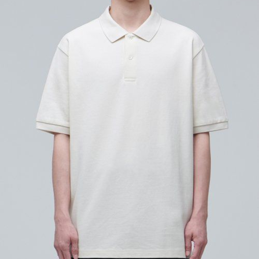 Relax Fit Piqué Polo Shirt [Cream]